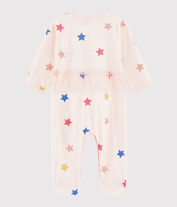 Dors-bien &agrave; &eacute;toiles b&eacute;b&eacute; fille en velours rose/multicouleur