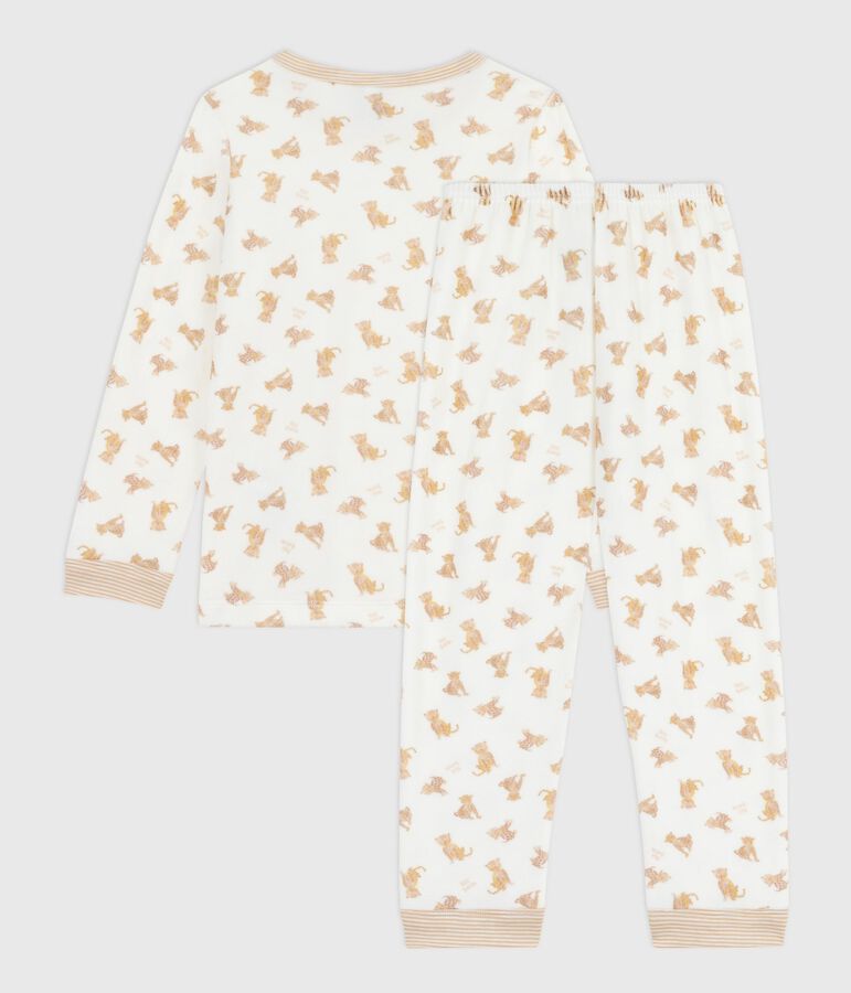 Pyjama enfant en velours imprim&eacute; l&eacute;opards MILK/ MULTICO