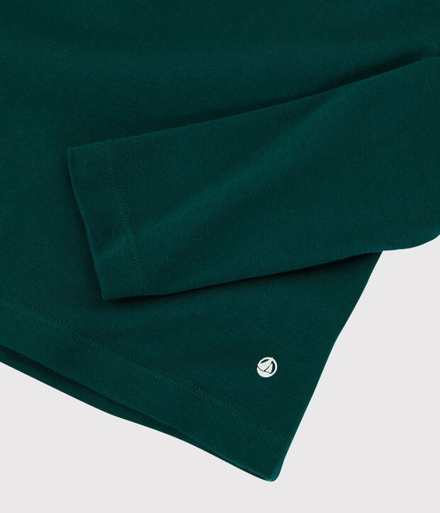 Sous-pull en coton enfant fille / gar&ccedil;on vert