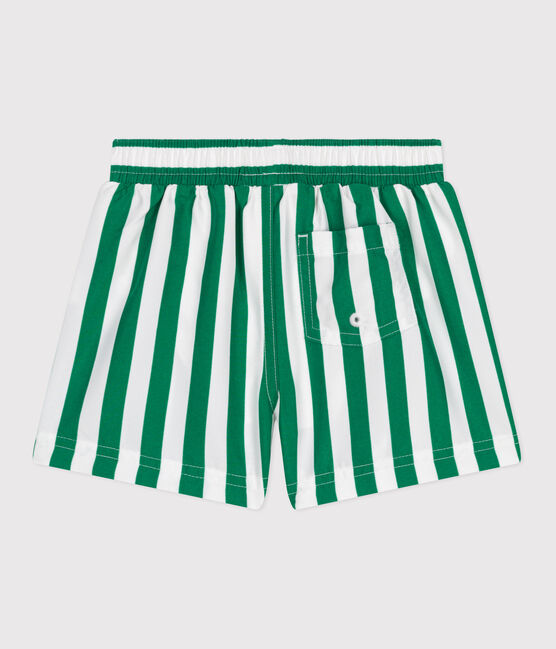 Short de bain bébé, imprimé rayé vert MARSHMALLOW/ JARDIN