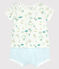 Ensemble 2 pièces bébé garçon blanc MARSHMALLOW/blanc MULTICO