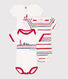 Lot de 3 bodies manches courtes en coton bébé