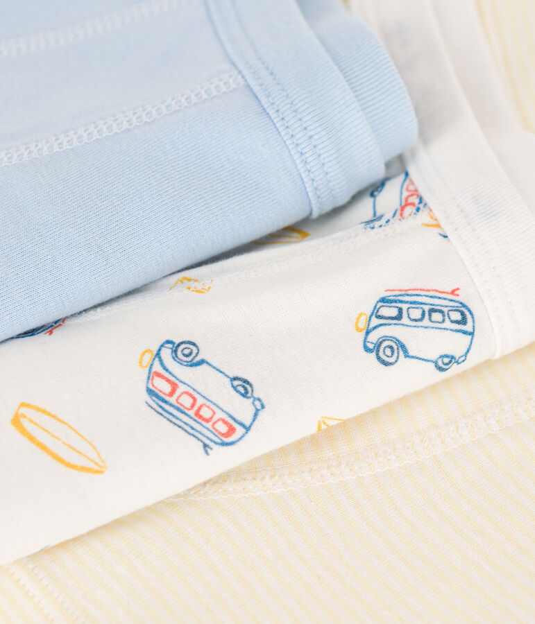 Lot de 3 boxers enfant en coton &agrave; ceinture collet&eacute;e imprim&eacute; vans variante 1