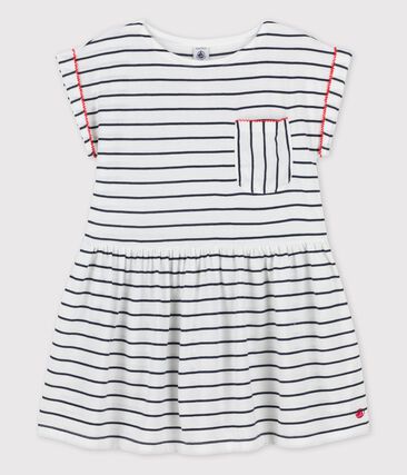 Robe manches courtes en coton enfant fille