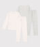 Lot de 2 pyjamas fleur petite fille en coton variante 1