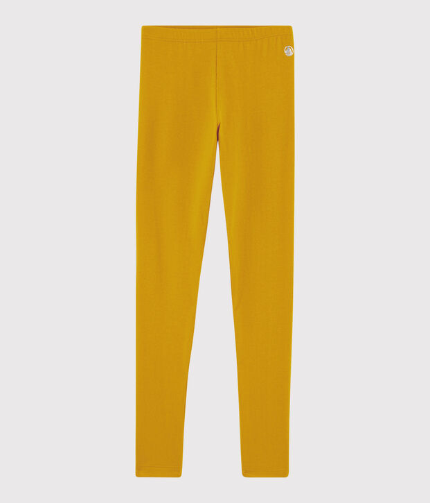 Legging en jersey enfant fille jaune