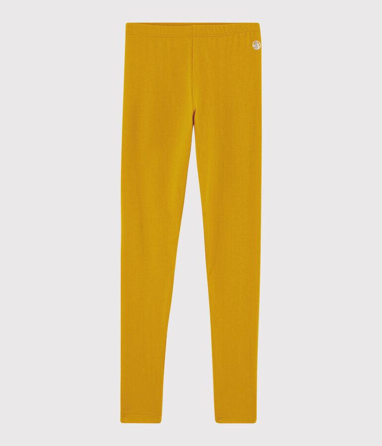 Legging en jersey enfant fille jaune BOUDOR