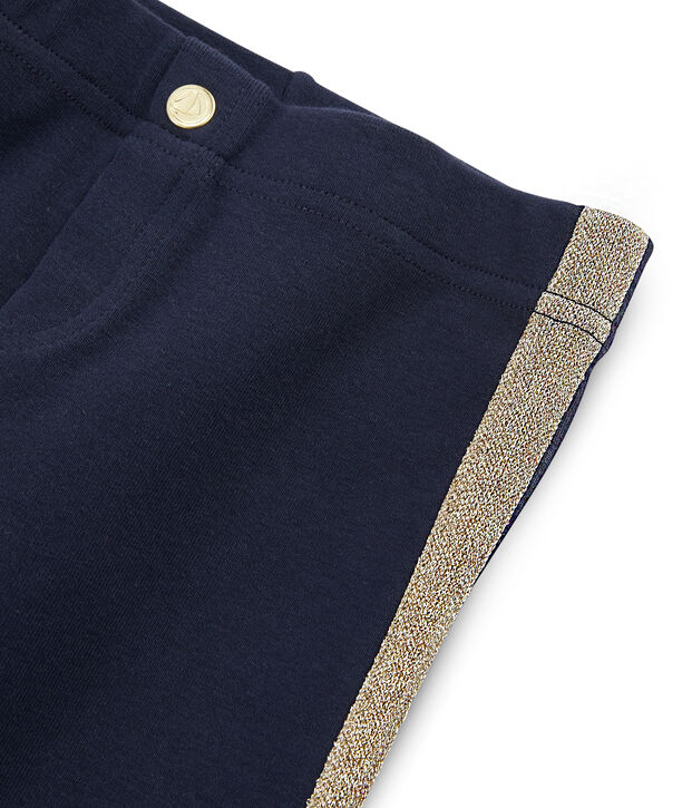 Pantalon maille enfant fille bleu