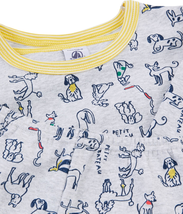 Pyjama petit gar&ccedil;on en c&ocirc;te gris/multicouleur