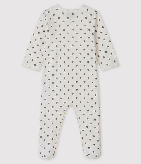 Dors-bien à étoiles bébé en côte blanc MARSHMALLOW/gris GRIS
