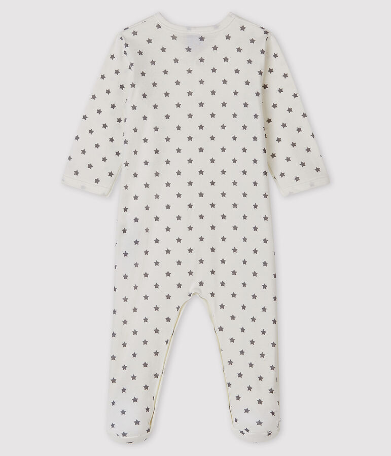 Dors-bien &agrave; &eacute;toiles b&eacute;b&eacute; en c&ocirc;te blanc MARSHMALLOW/gris GRIS