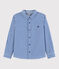 Chemise manches longues en popeline enfant garçon blanc MARSHMALLOW/blanc MULTICO
