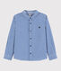 Chemise manches longues en popeline enfant garçon