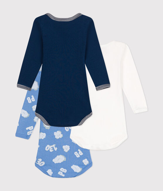 Lot de 3 bodies bébé manches longues en coton variante 4