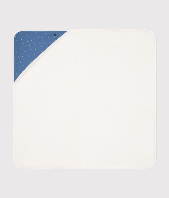 Carré de bain en coton bleu BEACH/ MARSHMALLOW