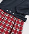 Robe manches longues enfant fille bleu SMOKING/blanc MULTICO