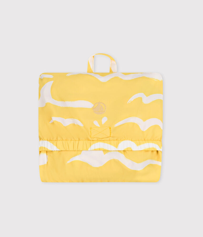 Coupe-vent b&eacute;b&eacute; anti-UV en polyester, imprim&eacute; requin jaune ORGE/blanc MARSHMALLOW