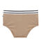 Slip homme rayure milleraies marron BRINDILLE/blanc MARSHMALLOW