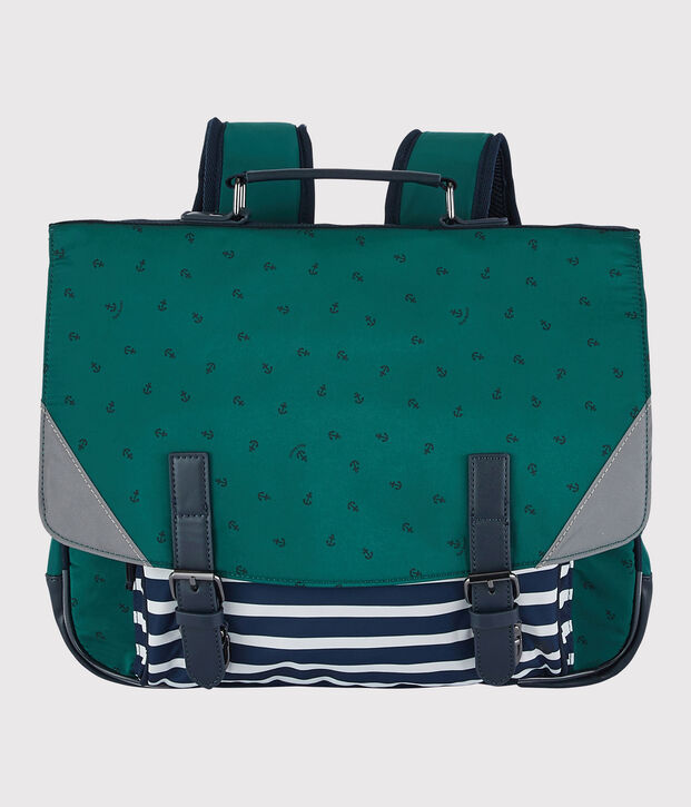 Cartable enfant fille-gar&ccedil;on vert/bleu