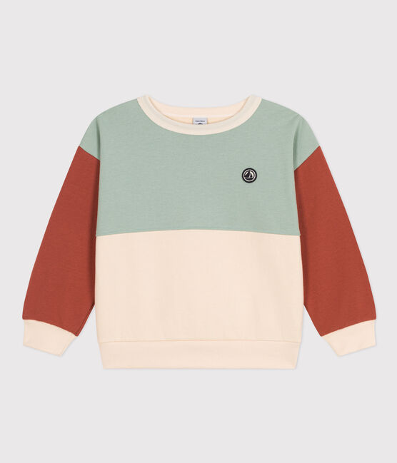 Sweatshirt colorblock en molleton enfant garçon blanc AVALANCHE/ MULTICO
