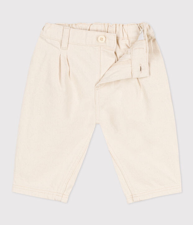 Pantalon b&eacute;b&eacute; en denim beige