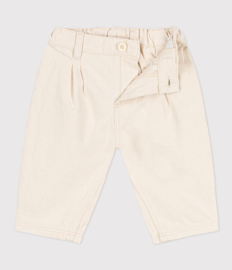 Pantalon b&eacute;b&eacute; en denim beige