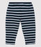 Pantalon en coton bébé. bleu SMOKING/ MARSHMALLOW ARGENT BRILLANT