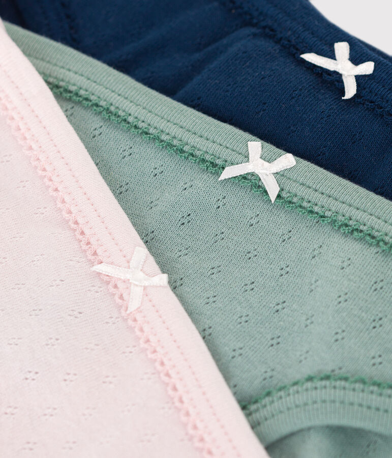 Lot de 3 culottes enfant en coton unies variante 1