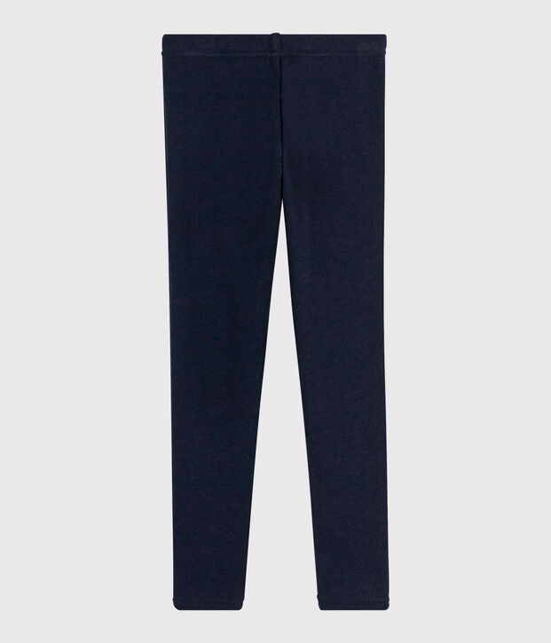 Jegging en molleton enfant fille bleu marine