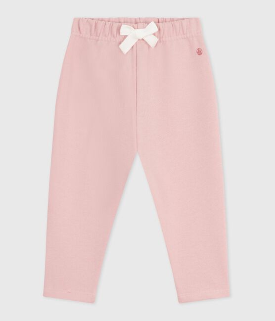 Pantalon bébé en coton uni rose JOLI