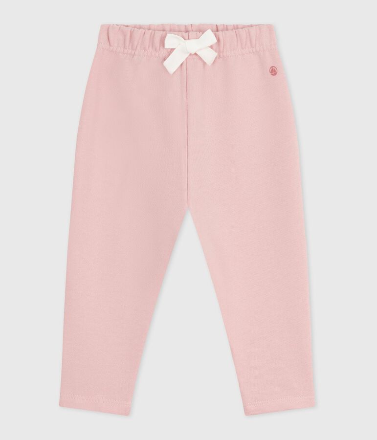 Pantalon b&eacute;b&eacute; en coton uni rose JOLI