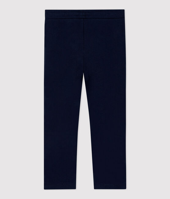 Pantalon confortable en coton enfant fille bleu SMOKING