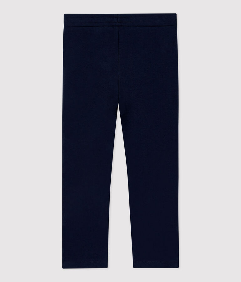 Pantalon confortable en coton enfant fille bleu