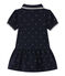 Robe bébé fille bleu SMOKING/blanc FETA