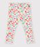 Legging b&eacute;b&eacute; en coton imprim&eacute; fleurs blanc/multicouleur