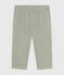 Pantalon en gaze de coton bébé vert HERBIER