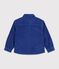 Chemise enfant en velours uni bleu