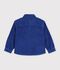 Chemise enfant en velours uni bleu