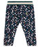 Pantalon bébé fille en tubique imprimé bleu SMOKING/blanc MULTICO