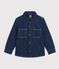Chemise enfant en denim uni bleu