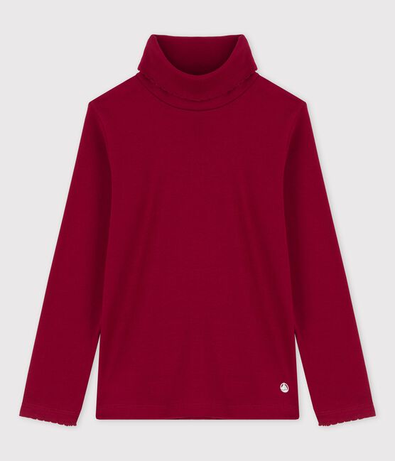 Sous-pull en coton fille rouge SANGRIA