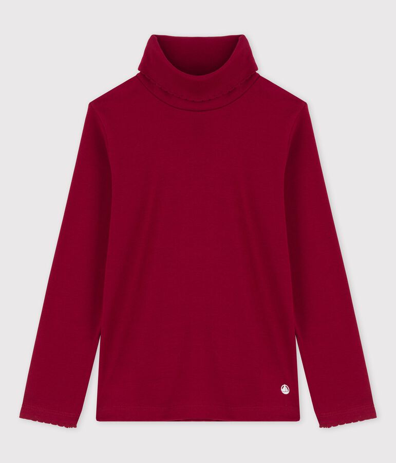 Sous-pull en coton fille rouge SANGRIA