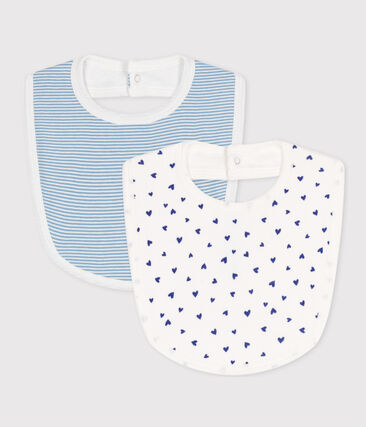 PETIT BATEAU - LOT DE 2 BAVOIRS BÉBÉ EN COTON