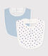 LOT DE 2 BAVOIRS BÉBÉ EN COTON