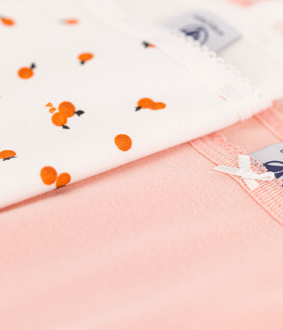 Lot de 2 chemises à bretelles orangettes en coton petite fille variante 1