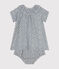 Robe manches courtes et bloomer en gaze de coton bébé AVALANCHE/ INCOGNITO