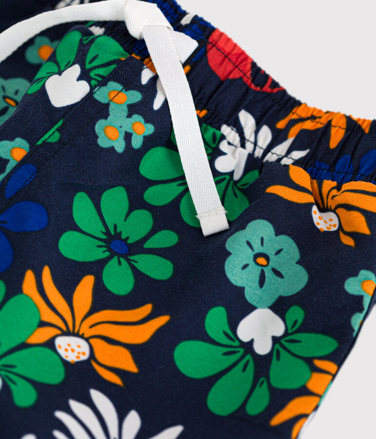 Short de bain b&eacute;b&eacute; bleu MEDIEVAL/blanc MULTICO