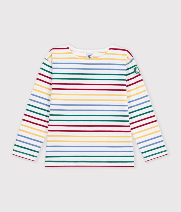 Marini&egrave;re enfant en coton blanc/multicouleur