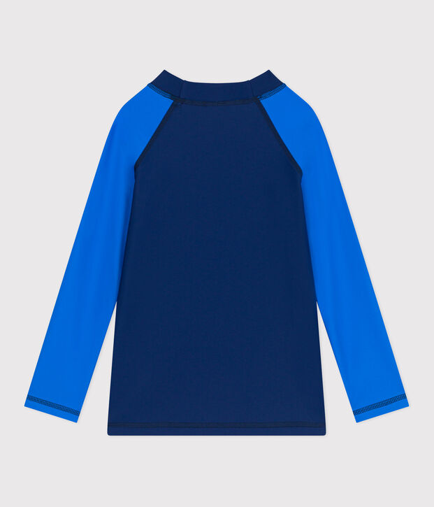 Tee-shirt anti-UV enfant bleu
