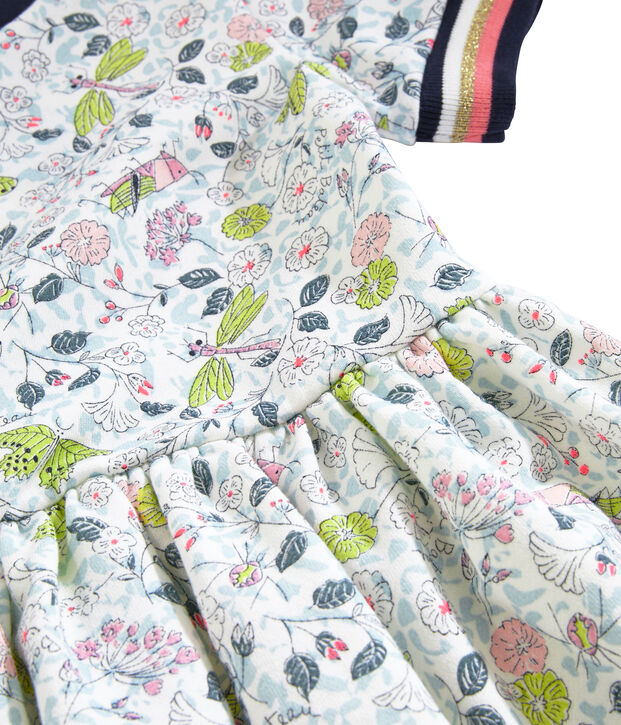 Robe enfant fille blanc/multicouleur